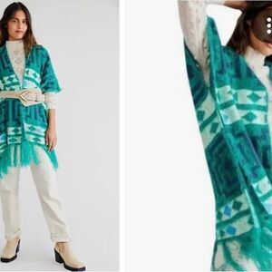 Free people Diamondbacks cozy kimono boho sweater cardigan size OS